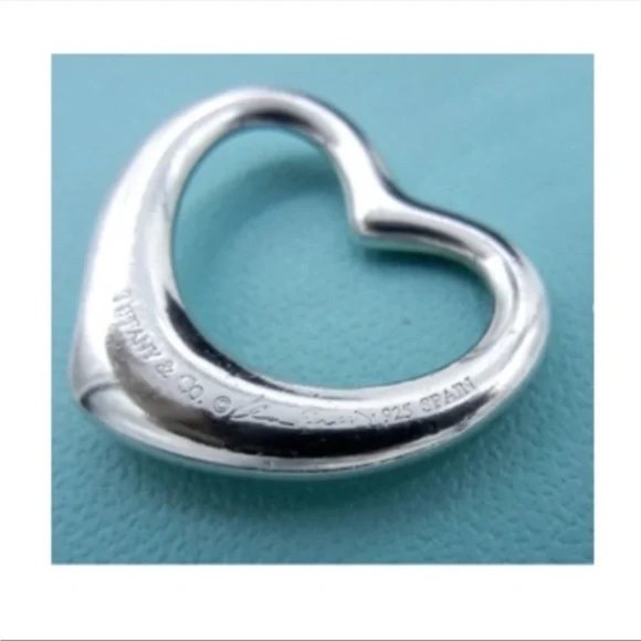 Tiffany & Co. Sterling Silver Elsa Peretti Floating Heart Necklace - Picture 3 of 4